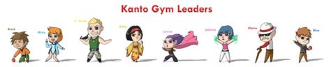 Pokemon Chibis Kanto Gym Leaders By Toonyoungster On