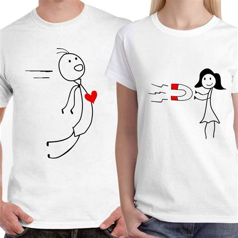 dreambag couple t shirts magnet couple unisex couple t shirts clothing and accessories