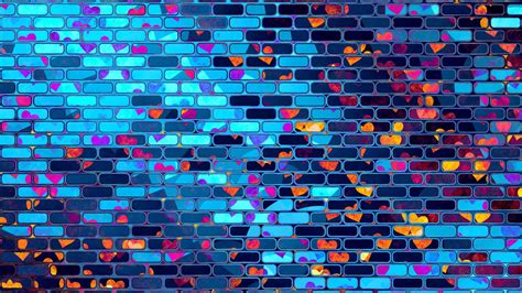 Download Wallpaper 1920x1080 Hearts Heart Brick Wall