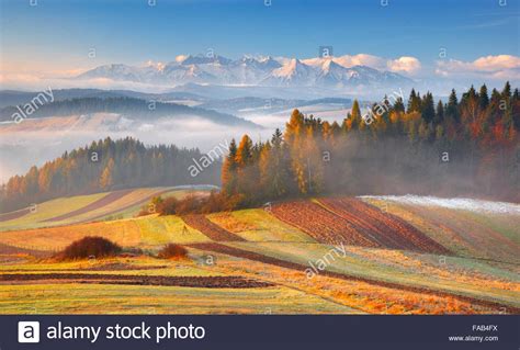 Tatra Mountains View From Czorsztyn Pieniny Region Poland Stock