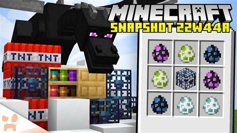 new spawn eggs commands spawners and more minecraft 1 20 snapshot 22w44a youtube