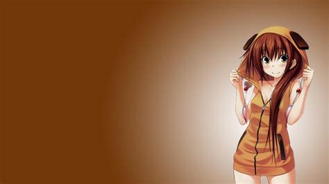 Brown Hair Anime Girl Tan Anime Wallpaper Hd