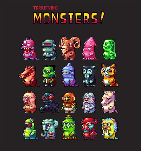 Terrifying Monsters Icon Pixel Art Buddy Icons Forum Avatars Pixel