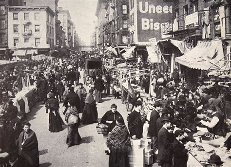 Immigrants On New York Citys East Side Usa 1900s Stock Image