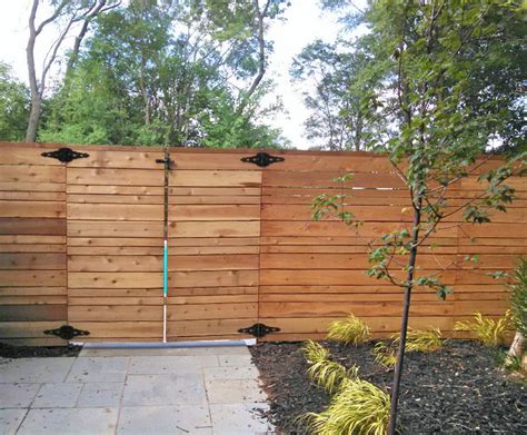 Modern Horizontal Cedar Fence Straight Line Fence