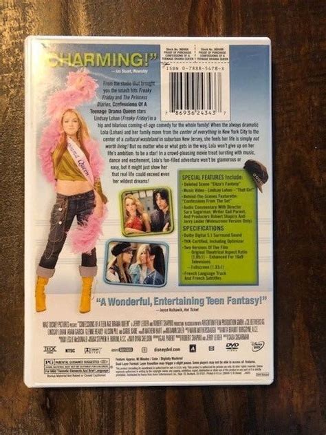 Disney Dvd Confessions Teenage Drama Queen Lindsay Lohan Girl Comedy