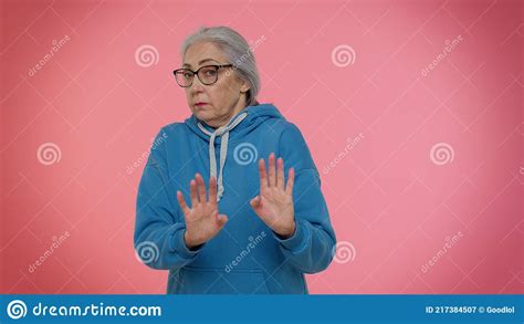Confused Mature Old Granny Grandmother Feeling Embarrassed About