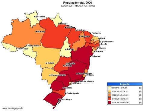 Brasil Mapa Do Brasil Popula O Demografia