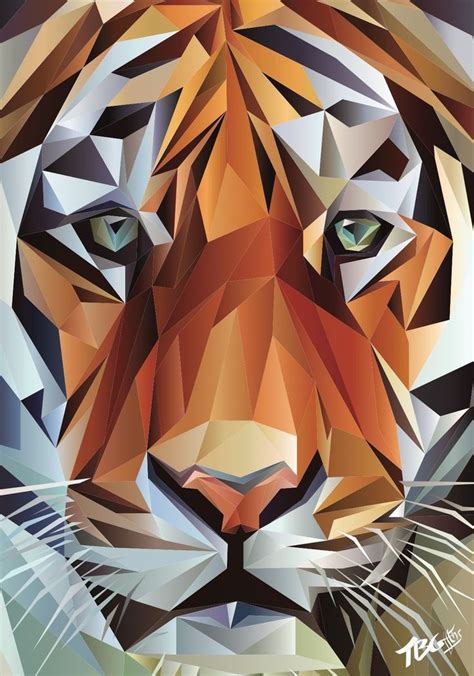 Tiger Polygon Art Geometric Art Prints Abstract Geometric Art