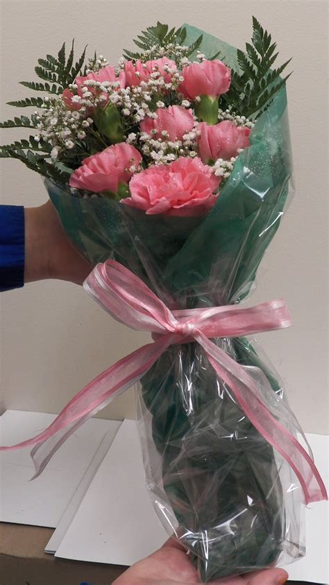 Pink Carnation Wrap Flower Wrapping Flower Arrangements