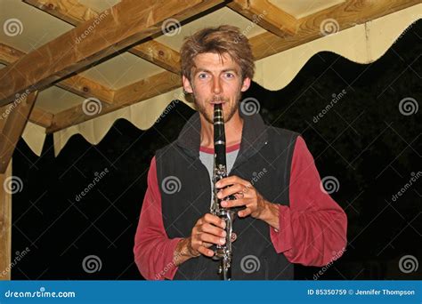 Man Playing A Clarinet Stock Image Image Of Sound Music 85350759