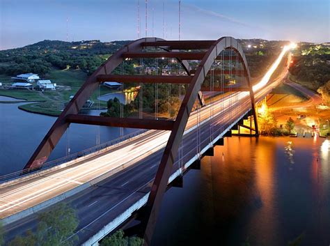 The Pennybacker Bridge At Night Large Format Fine Art Photography