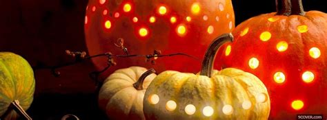 Colorful Halloween Pumpkins Photo Facebook Cover
