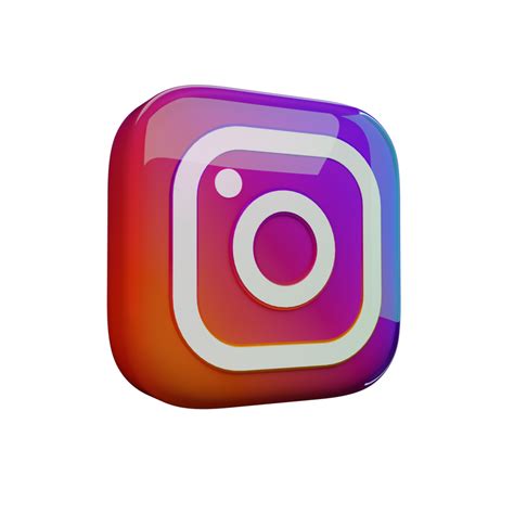 Glossy Instagram 3d Render Icon 9673735 Png