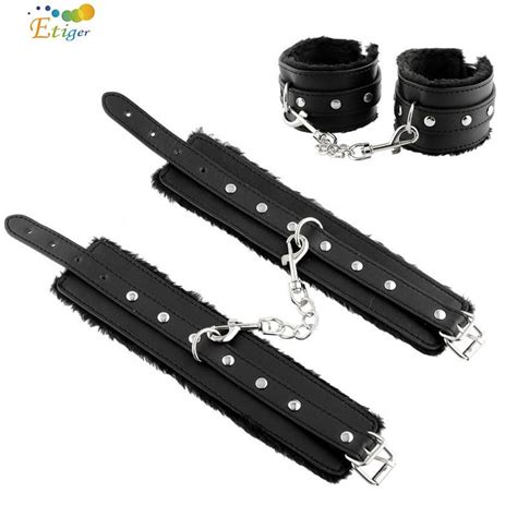Aliexpress Com Buy Pair Black Pu Leather Handcuffs Restraints Costume Restraint Bondage