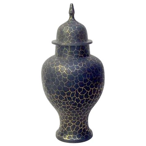 Decorative Brass Ginger Jar Black 13home Decor T Etsy