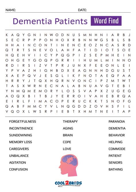 Printable Large Print Word Search Cool2bkids