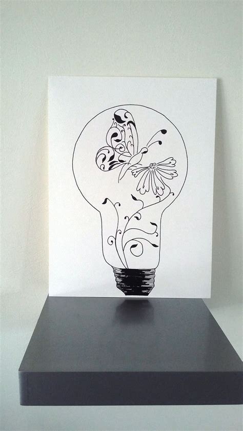 Voir plus d'idées sur le thème dessin ampoule, dessin, dessin noir et blanc. Affiche Illustration Noir et blanc ampoule " l'envol de la douceur " : Dessins par stefe-reve-en ...