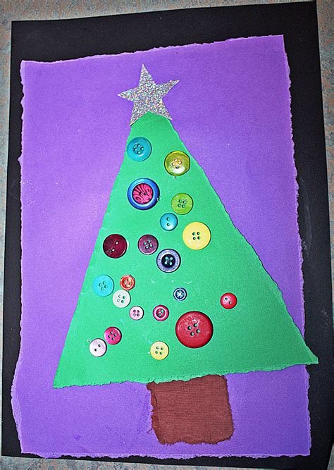 Kids Love Craft Christmas Craft Torn Paper Trees And