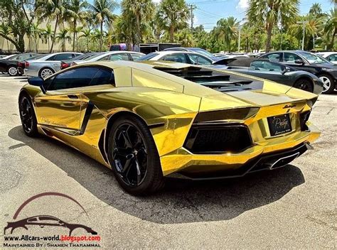 Automotive News Lamborghini Aventador Wrapped In Gold Chrome