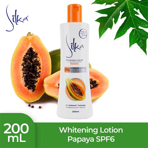 Silka Skin Whitening Papaya Lotion Spf6 200ml Shopee Philippines