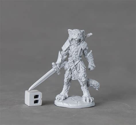 Jp Reaper Miniatures 03893 Mal Catfolk Warrior Metal
