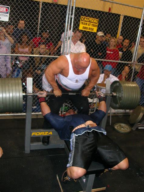 Not getting stuck on the bench press.