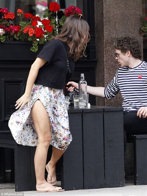 Dr Who Star Jenna Coleman Almost Exposes Her Underwear As Her Skirt Is