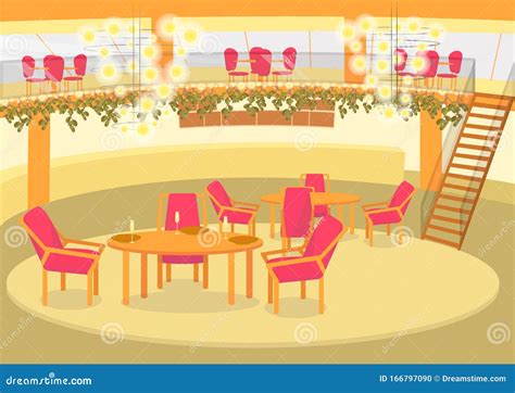Banqueting Celebration Hall For Events Or Wedding Stock Vector