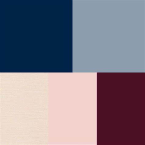 Navy, Dusty Blue, Champagne, blush and Burgundy color scheme | Burgundy color scheme, Blue color ...