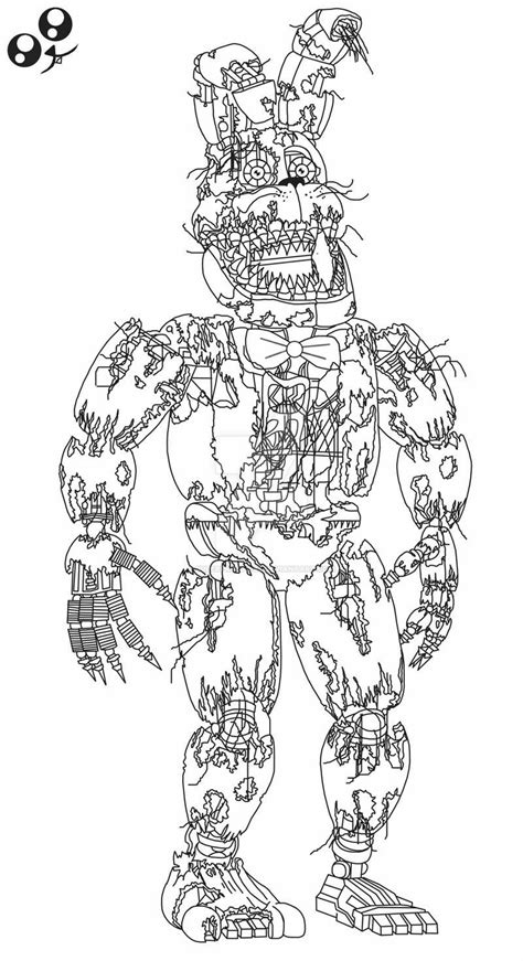 Cool Fnaf Nightmare Foxy Coloring Pages 2023