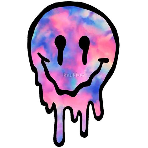 Watercolor Drippy Smiley Face Sticker For Sale By Kaykiser Face