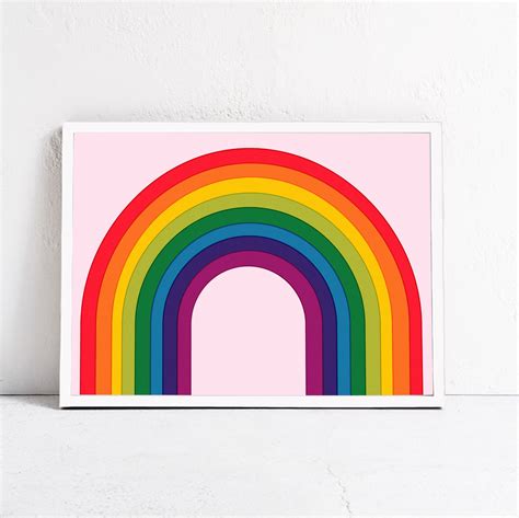 Rainbow Printable Art Rainbow Art Print Playroom Poster Etsy