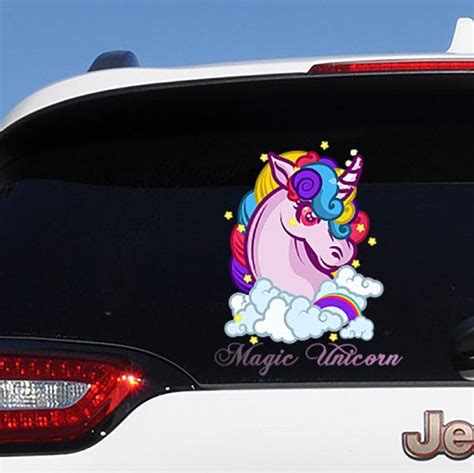 Unicorn Car Sticker Unicorn Decal Car Window Decals Car Bumper