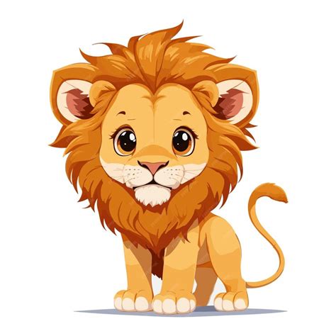Premium Vector Lion Vector Cute Lion Cartoon Vector Illustration
