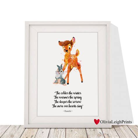 A4 Photo Frame T Thumper Disney Bambi Quote Say Something Nice