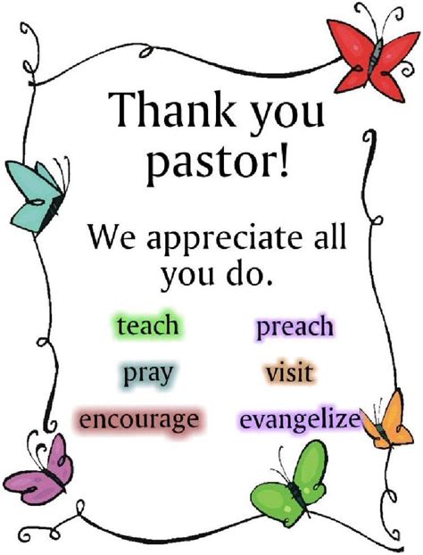 Pastor Appreciation Printables