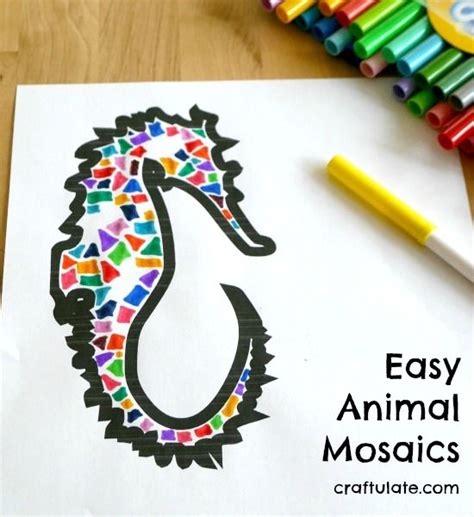 Easy Animal Mosaics Craftulate