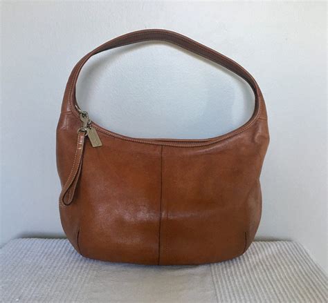 Vintage Coach Brown Leather Classic Ergo Hobo Shoulder Bag