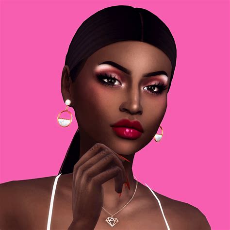 Clear Lip Gloss By Xxblacksims Sims 4 Cc Custom Content Black Sim 02b