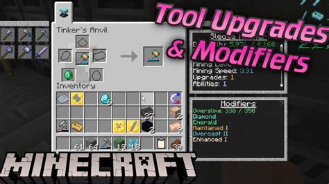 16 Tool Upgrades And Modifiers Minecraft Community Server Youtube
