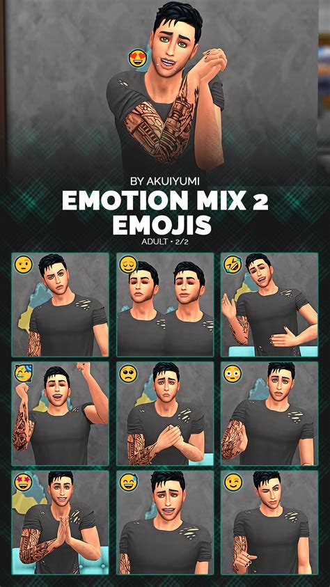 Emotions Mix 2 Emojis Sims Crazy Creations