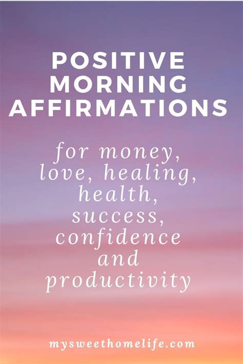 Positive Morning Affirmations For Success Success Affirmations