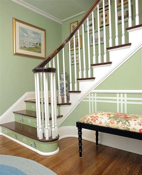 When it comes to stairs, be safe, follow the code. painted risers | Wood staircase, Painted staircases, Hardwood stairs