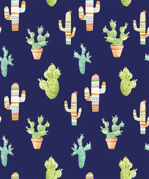 Watercolor Cactus Pattern Stock Photos Royalty Free Watercolor Cactus