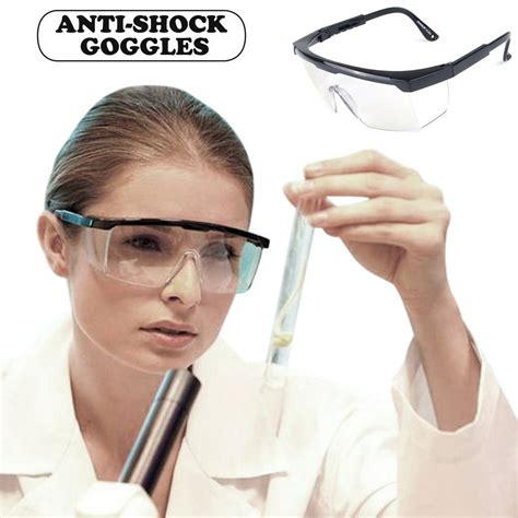 2pcs Work Wear Safety Glasses Lab Glasses Anti Splash Dust Fog Eyewear