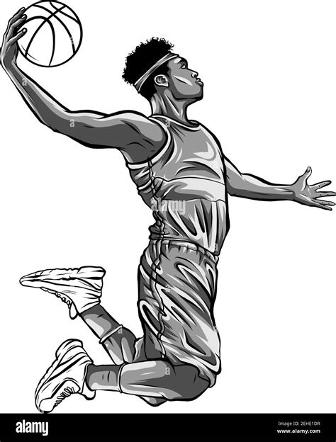 Black Basketball Player Afro Black And White Stock Photos And Images Alamy