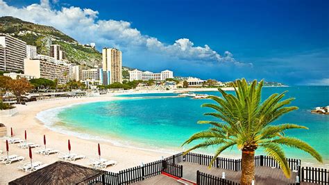 Monaco Beach Resort Beach Buildings Monaco Nature Palm Trees Hd
