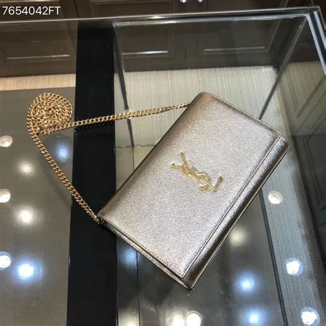 Ysl Saint Laurent Slp Kate Chain Flap Bag Monogram Wallet Gold Saint