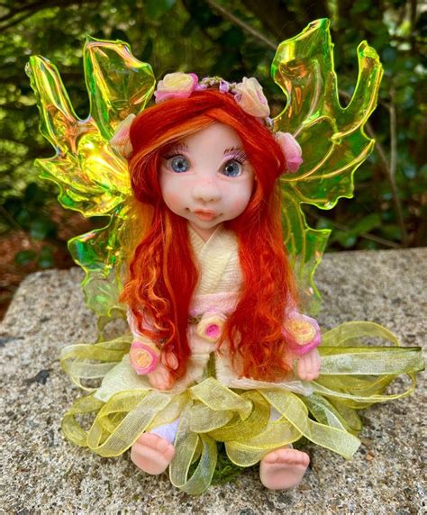 Handmade Fairy Art Doll Fairy Figurines For Indoor Fairy Garden Ooak
